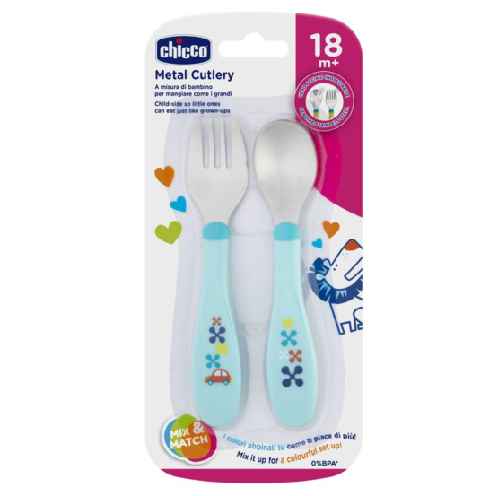 Lugë dhe pirun inox 18m+