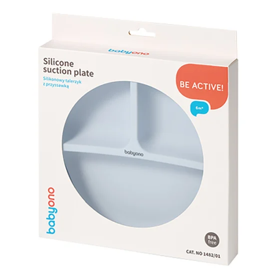 Baby Ono Pjatë silikoni ngjyre Blu