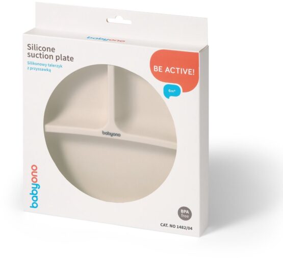 Baby Ono Pjatë silikoni ngjyre Krem