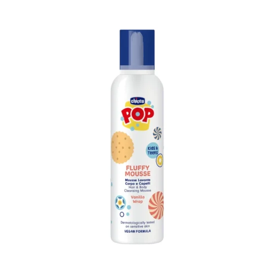 SHKUMË E BUTË CHICCO POP PËR FLOKË DHE TRUP, VANILJE, 200 ML