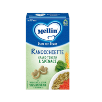 Makarona Mellini Ranocchiette me grur dhe spinaq 10m+ 280g