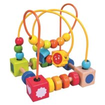 Lodër me rruaza druri me ngjyra