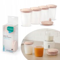 BabyOno Enë për ruajtjen dhe ngrirjen e ushqimit  me grykë, 4 copë