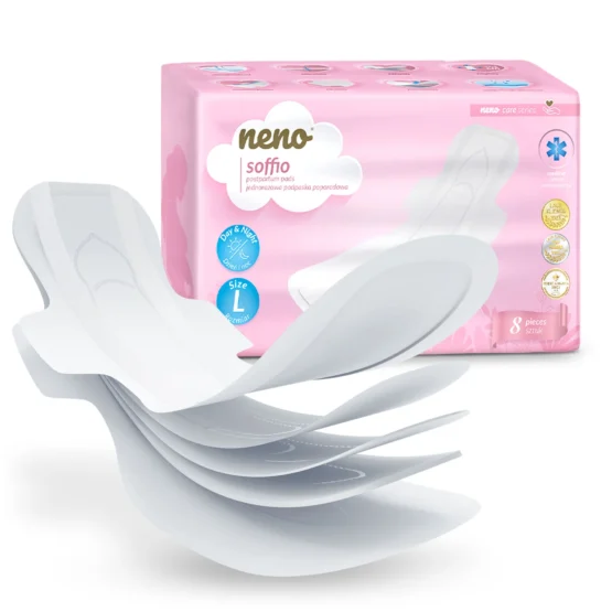 Neno Soffio Peceta postpartum të disponueshme, 8 copë